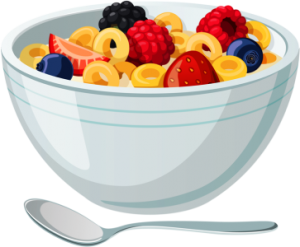 a bowl of cereal with fruit